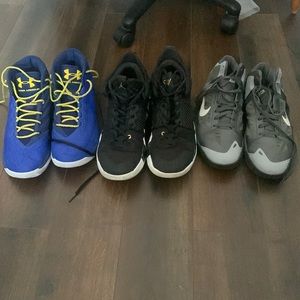 3 pairs of basketball shoes